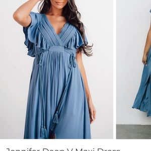 Baltic Born Jennifer Deep V Maxi Dress NWT